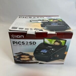 ION PICS 2 SD Photo Slide and Film Scanner 5.1MP Standalone Digitizer Black